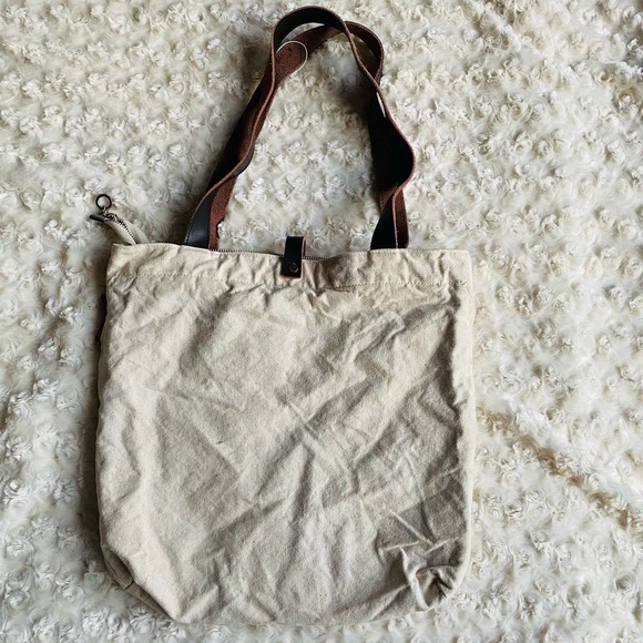 So'each Canvas Leather Zippered Tote Bag Teacher Gift Handbag Shoulder Bag - Picture 15 of 15